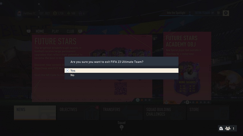 تأكيد مغادرة FUT